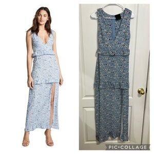 NIGHTWALKER Elsa Blue Floral maxi Dress size XS